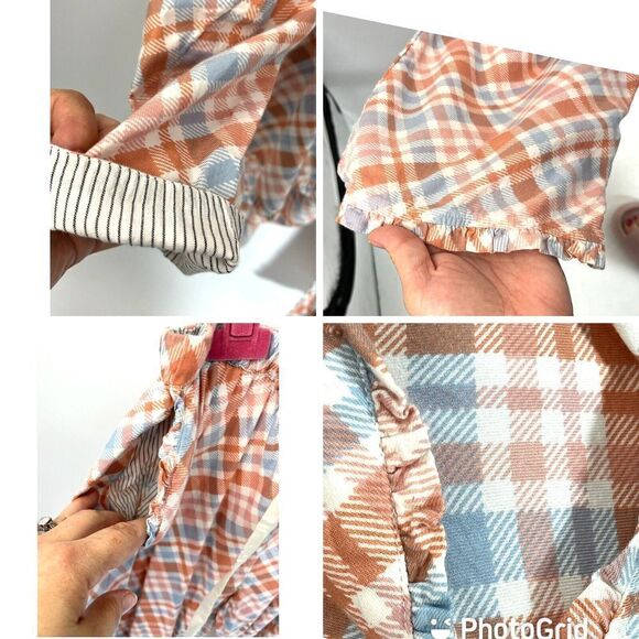 Soft Surroundings medium Flannel Plaid Pajamas Night Divine 2 piece PJ Set - Picture 10 of 14